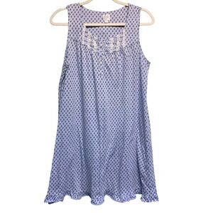 Aria Nightgown Women Small Blue Floral Cottagecore Coquette Feminine Nightie